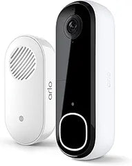 Arlo 2K wired or wire free Video Doorbell with Professional Installation