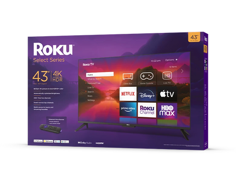 Roku 43"-50"-55"-65" Select Series 4K HDR Smart Roku TV with Delivery-Wall Mount-Installation